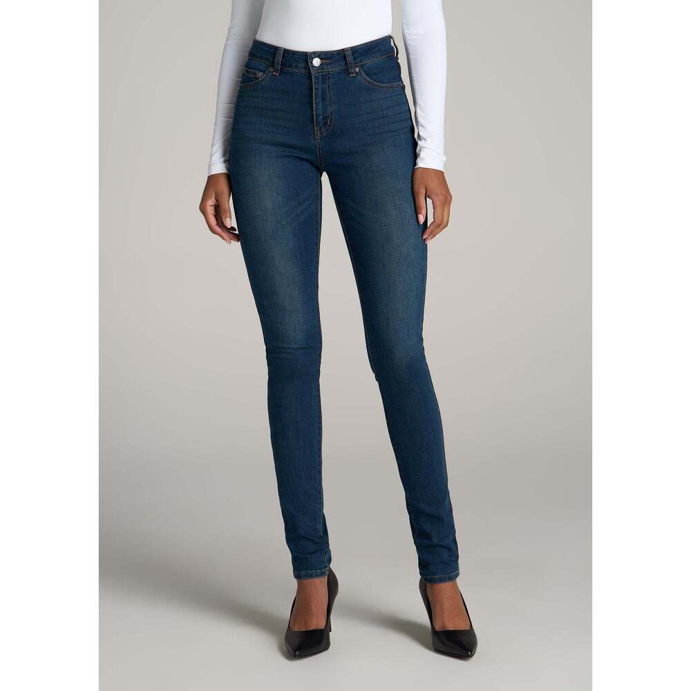American Tall Sarah MID RISE SKINNY Tall Women's Jean in Blue Size 29 / 35